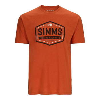 SIMMS T-Shirt Fly Patch Adobe Heather