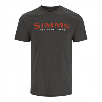 SIMMS T-Shirt Logo - Simms Orange/Charcoal Heather